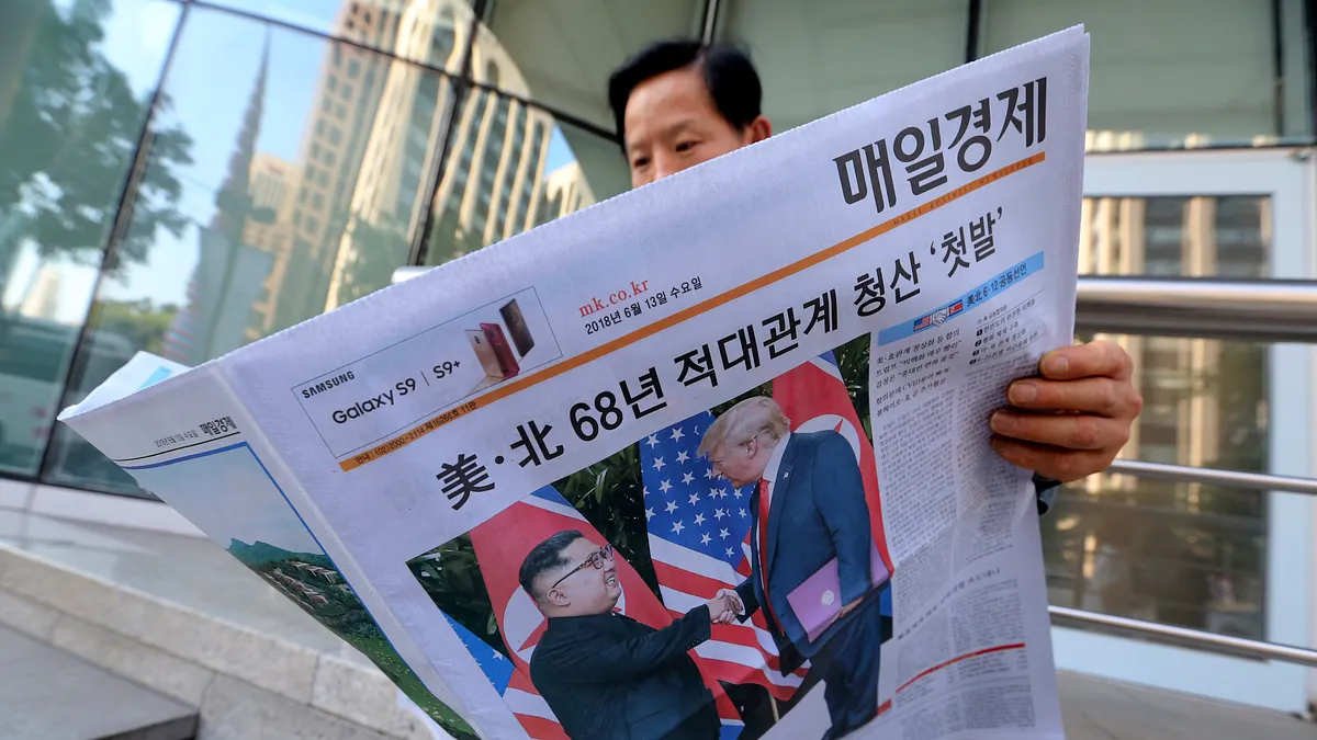 2018年6月12日川金會,南韓社會高度關注(AP)