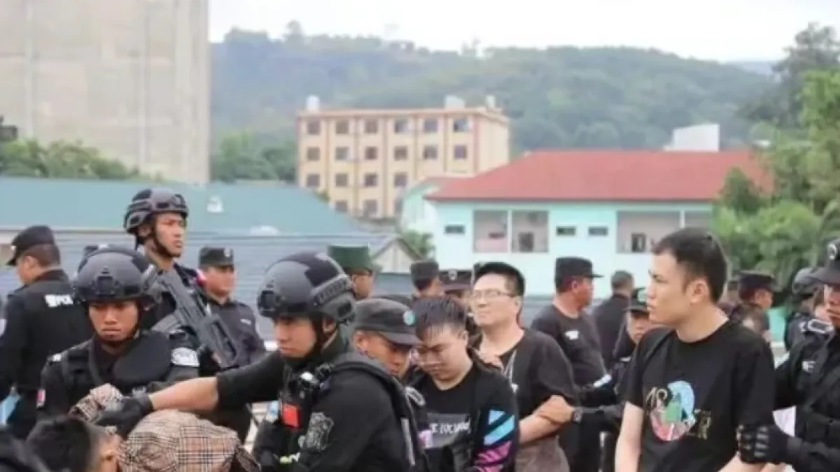 傳出緬甸佤邦警方昨日將台灣籍嫌犯6人一併移交給中國警方,外交部今日對此做出回應。(圖/翻攝自佤邦之音官方微信公眾號)