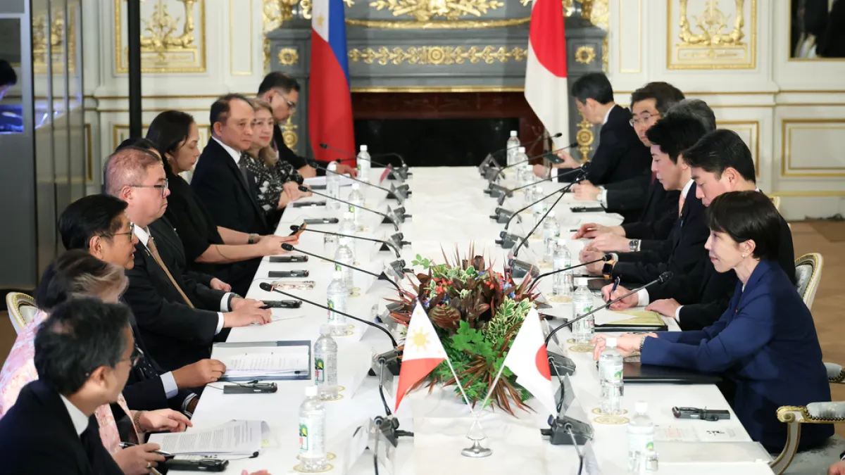 Philippine President Marcos Jr. met Japanese PM Takaichi in Tokyo, where the two sides launched EEZ and maritime boundary negotiations that overlap with Taiwan's maritime interests. (AP)