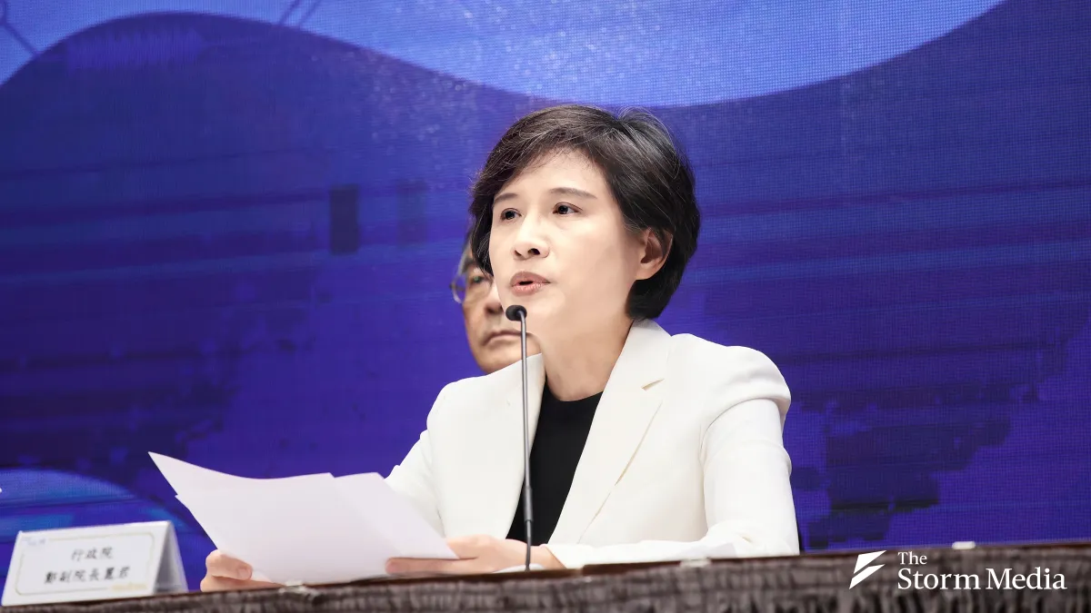 Executive Yuan Vice Premier Zheng Li-chun (鄭麗君) explains details of Taiwan-US tariff negotiations. (File photo, taken by Ke Cheng-hui)