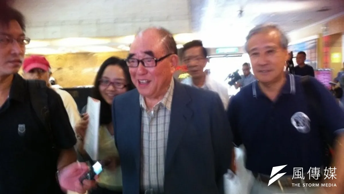 前行政院長郝柏村上午在一場研討會中說,台灣的前途就是中華民國的前途,中華民國的前途由全體中國人來決定。(何孟奎攝)