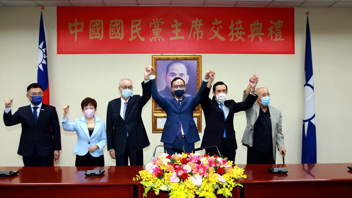 國民黨新任黨主席朱立倫就任。(國民黨提供) 國民黨新任黨主席朱立倫就任。(國民黨提供)