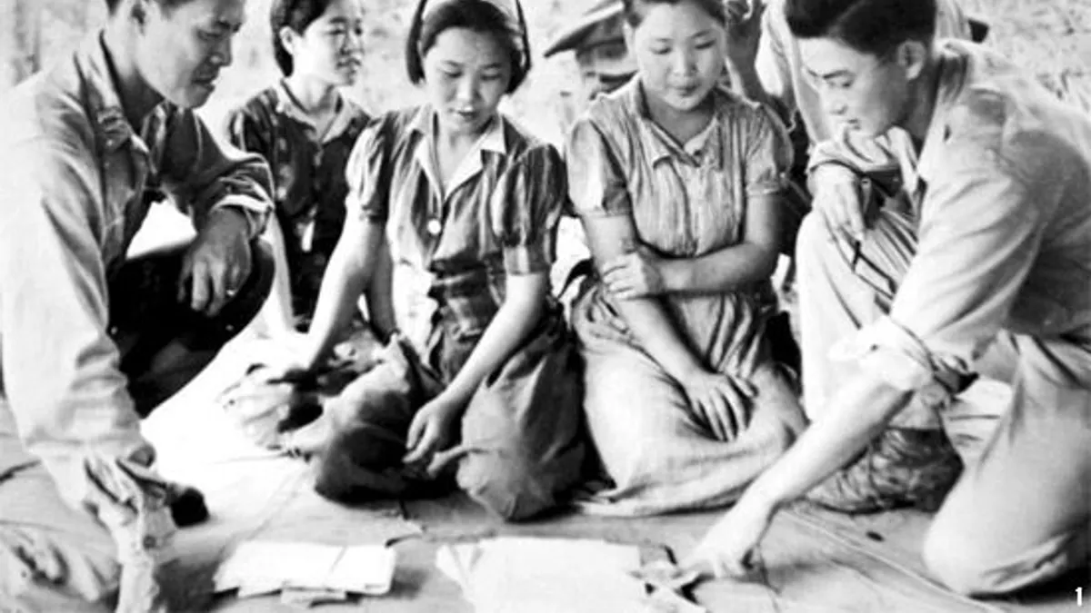 遭美軍捕獲的韓籍慰安婦(圖/wikimedia commons) 遭美軍捕獲的韓籍慰安婦(圖/wikimedia commons)