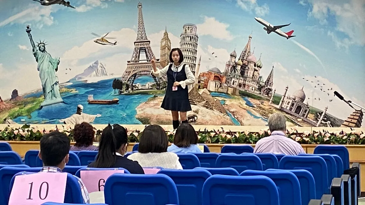 台中市政府教育局辦理國中英文演講比賽,主題結合防疫時事,鼓勵學生落實英文學習生活化。(圖/台中市政府提供)