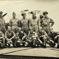 A group photo of the B-29 crew that crashed in Japan in late August 1945. (Photo provided by the author.) A group photo of the B-29 crew that crashed in Japan in late August 1945. (Photo provided by the author.)
