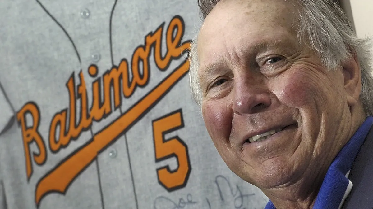 美國職棒大聯盟一代名將羅賓森(Brooks Robinson)(AP)