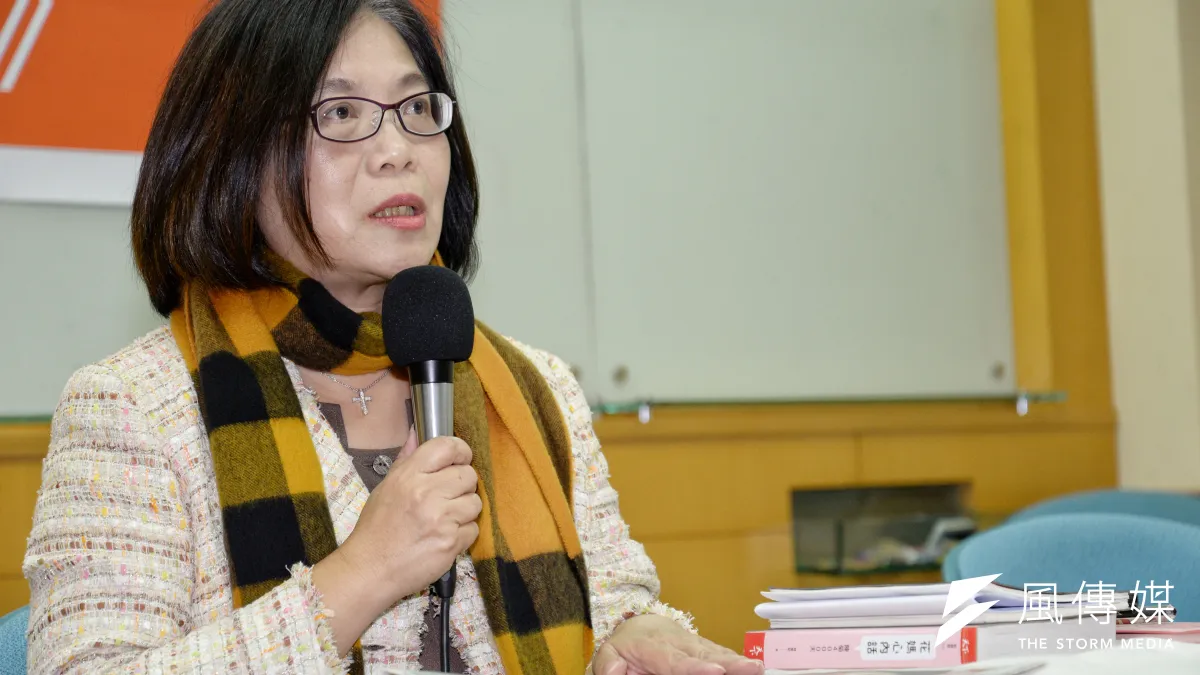 民進黨立委管碧玲22日回應《花媽心內話》記者會。(甘岱民攝)