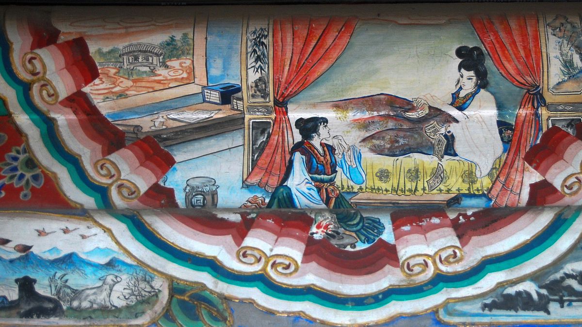 《紅樓夢》頤和園長廊彩繪。(取自維基百科) 《紅樓夢》頤和園長廊彩繪。(取自維基百科)