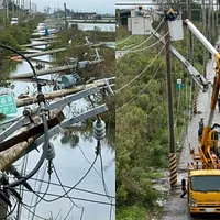 台風ダナスの影響で、南台湾では上下水道や電力、通信などの生活インフラが深刻な被害を受けた。(写真/台湾電力提供) 台風ダナスの影響で、南台湾では上下水道や電力、通信などの生活インフラが深刻な被害を受けた。(写真/台湾電力提供)