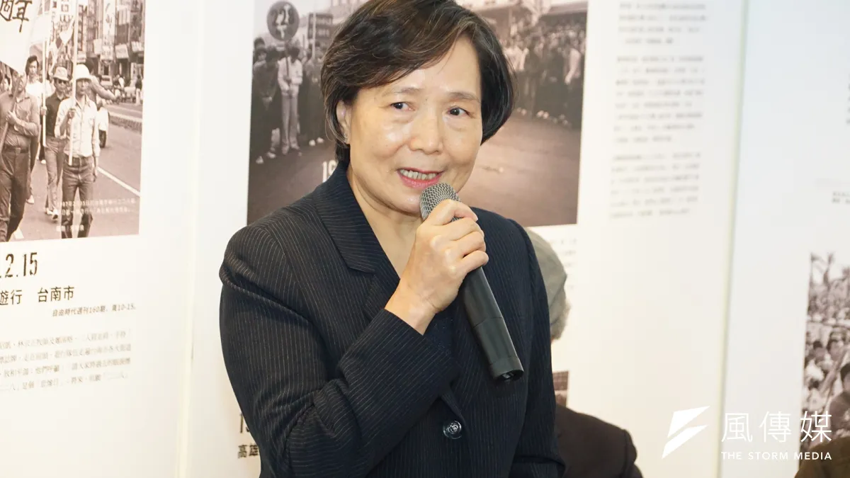 行政院核定將每年的4月7日訂為言論自由日,鄭南榕遺孀又菊蘭表示,感謝台灣人民與年輕世代的覺醒,歷史的定位終於還給鄭南榕公道。(資料照,盧逸峰攝)