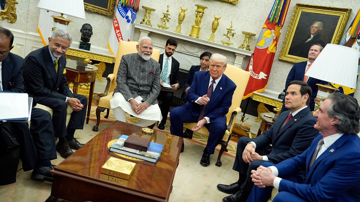 美國總統川普於本月13日在白宮橢圓形辦公室會見印度總理莫迪。(資料照,美聯社) 美國總統川普於本月13日在白宮橢圓形辦公室會見印度總理莫迪。(資料照,美聯社)