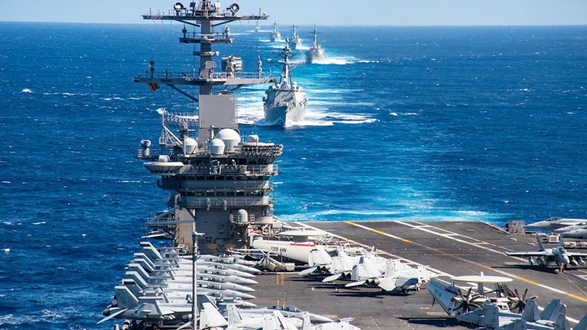 美軍航母「羅斯福號」。(官方臉書) 美軍航母「羅斯福號」。(官方臉書)