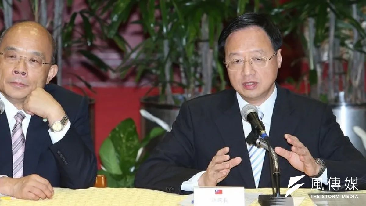 行政院長江宜樺24日在行政院會中,針對核四爭議發表談話。圖為江宜樺21日與民進黨黨主席蘇貞昌溝通核四問題。(吳逸驊攝)