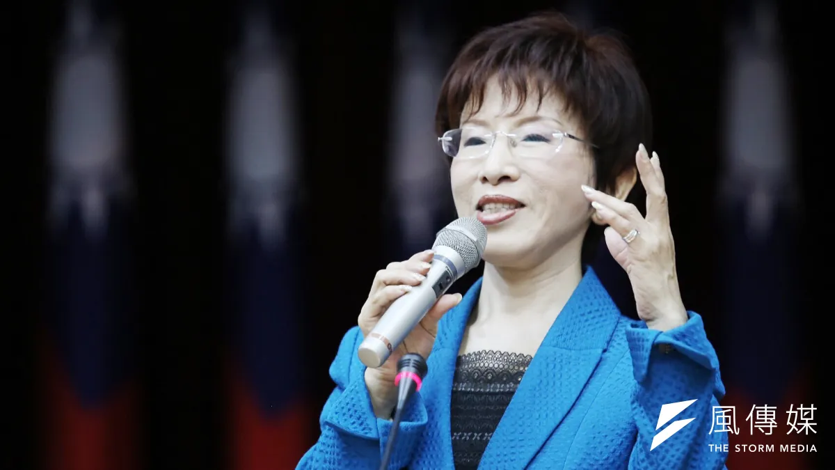 立法院副院長洪秀柱針對民進黨黨主席蔡英文訪美發表看法。(資料照片,林韶安攝)