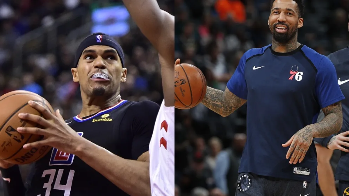 NBA大手交易,哈里斯(左)和錢德勒(右)互換東家。(美聯社)