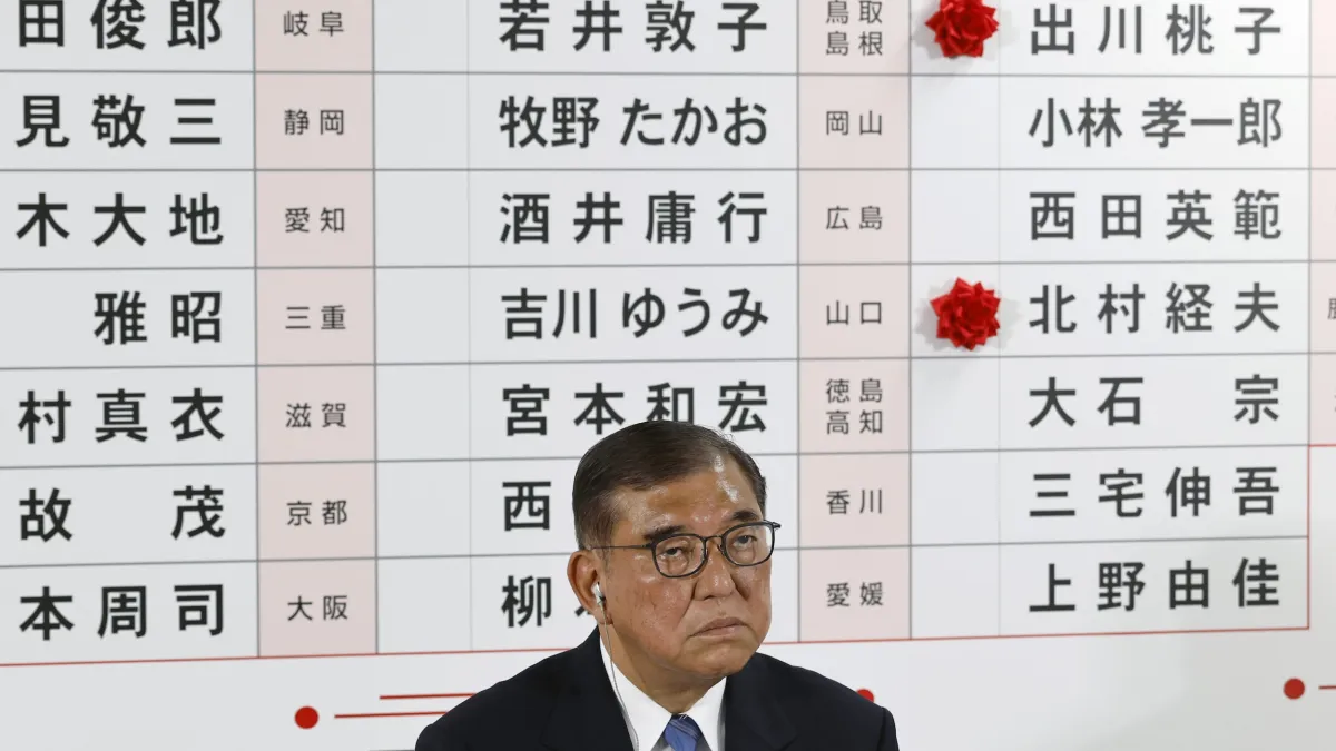 日本首相石破茂。(美聯社)