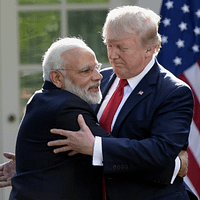 インドのモディ首相とアメリカのトランプ大統領。(AP通信) インドのモディ首相とアメリカのトランプ大統領。(AP通信)