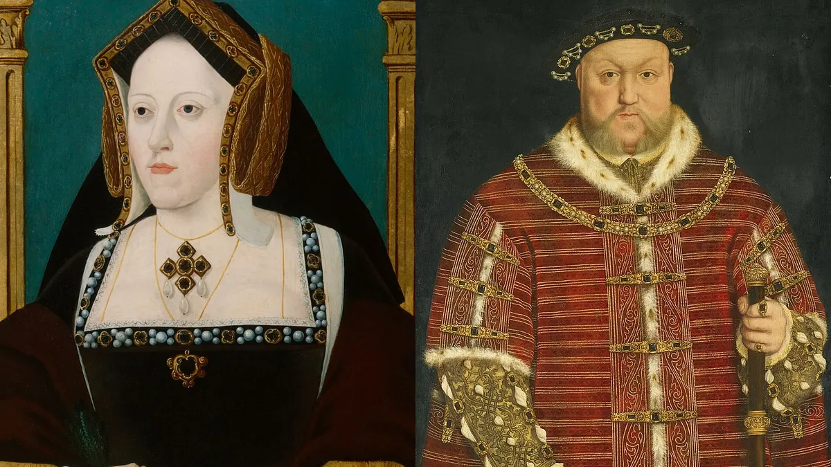 凱薩琳與亨利八世(圖/取自網路) 凱薩琳與亨利八世(圖/取自網路)