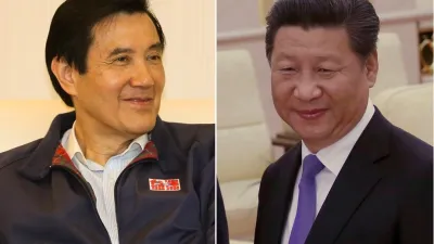 國安幕僚表示,北京已與馬政府建立足夠互信,我方就南海議題提出台灣立場,不會讓北京懷疑馬英九有意「聯美制中」。圖為總統馬英九與中國國家主席習近平。(林韶安攝、美聯社)