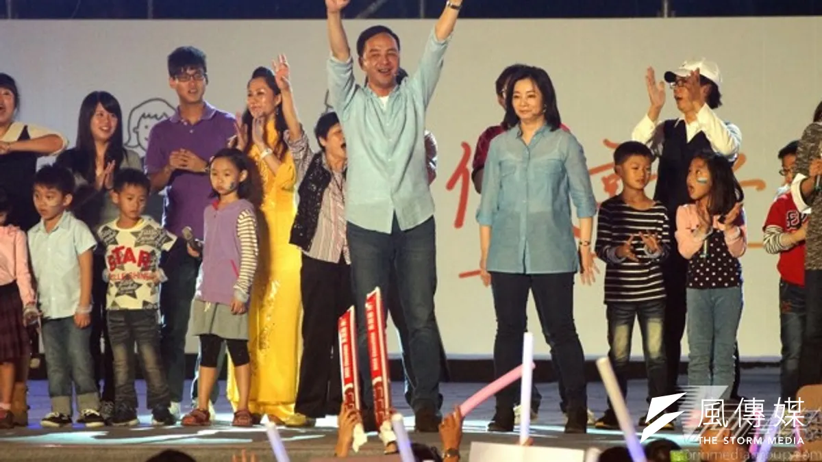 國民黨新北市長候選人朱立倫的選前之夜。(蘇仲泓攝) 國民黨新北市長候選人朱立倫的選前之夜。(蘇仲泓攝)