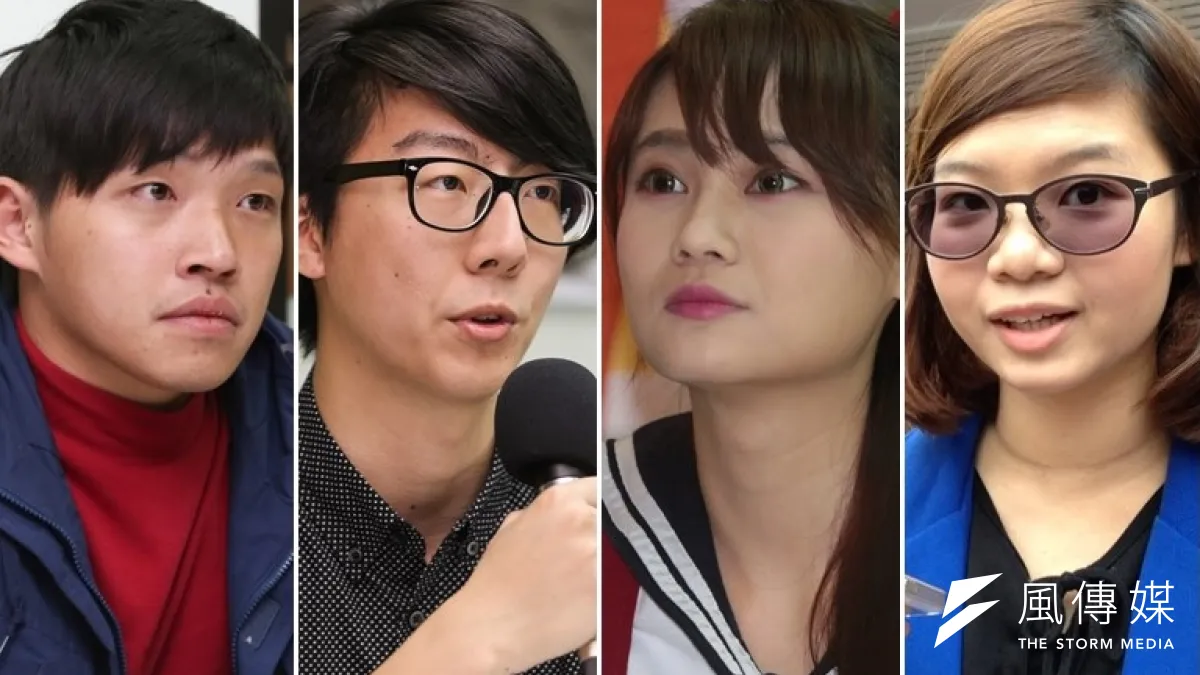 許多318青年紛紛投入2016的大選,助在野勢力一臂之力。左起為陳為廷、吳崢、賴品妤與黃郁芬。(資料照,余志偉、林韶安、王立柔攝)