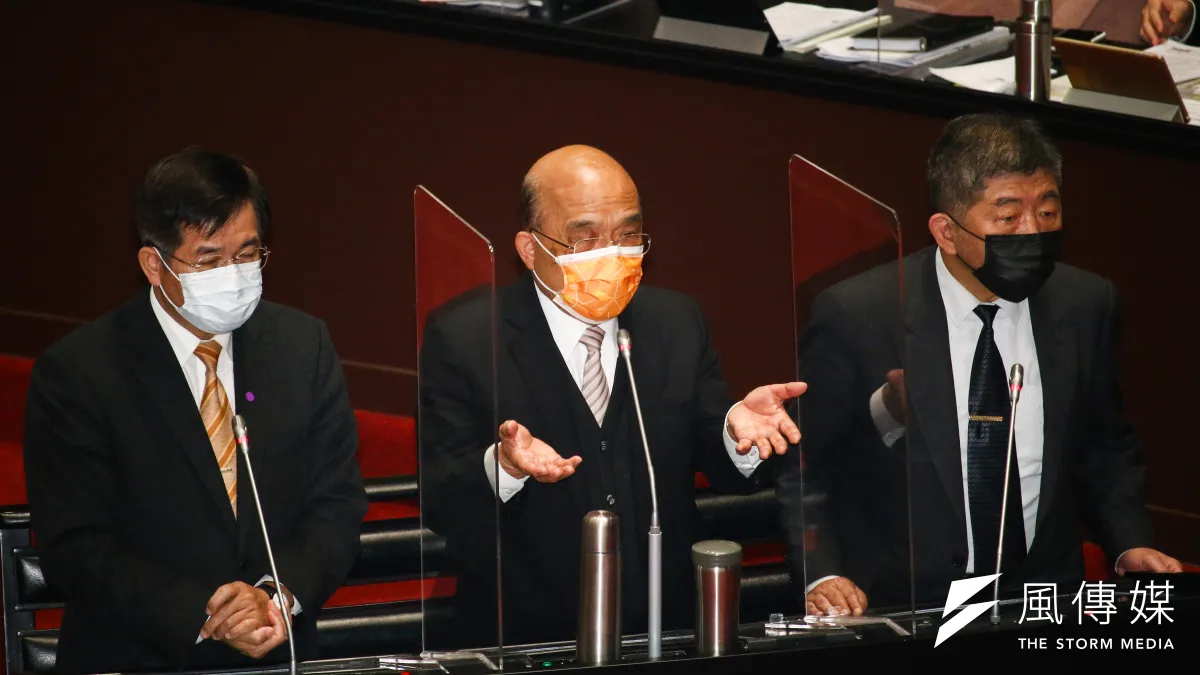 行政院長蘇貞昌赴立法院施政報告及備詢。(蔡親傑攝)