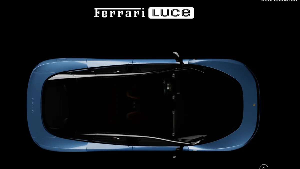 法拉利首款純電動車Luce。(翻攝法拉利官網)