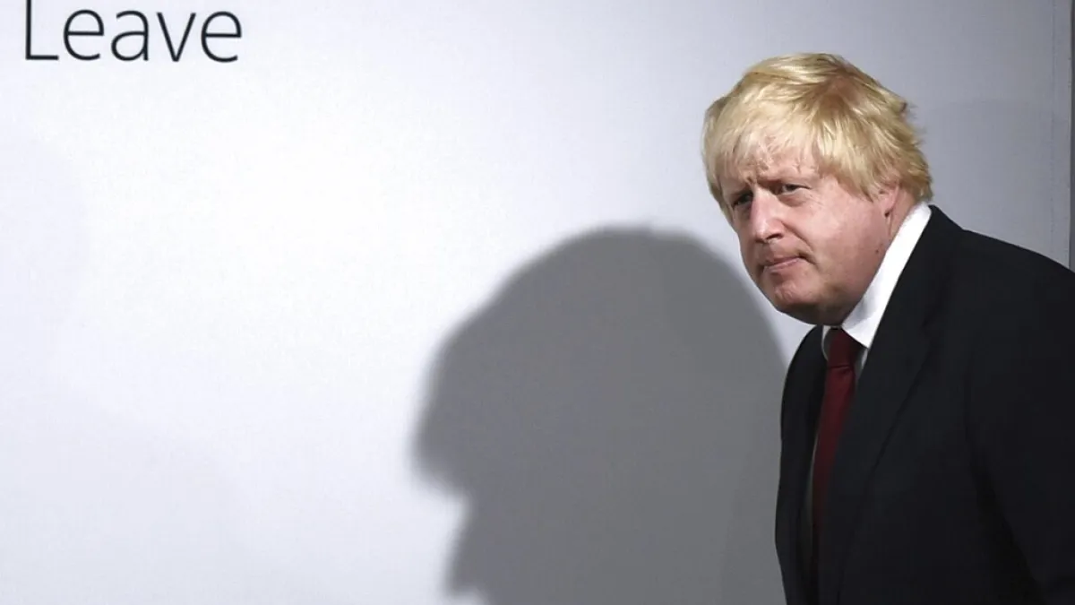2022年7月7日,英國保守黨領袖強森承諾將辭去英國首相職務。(美聯社)