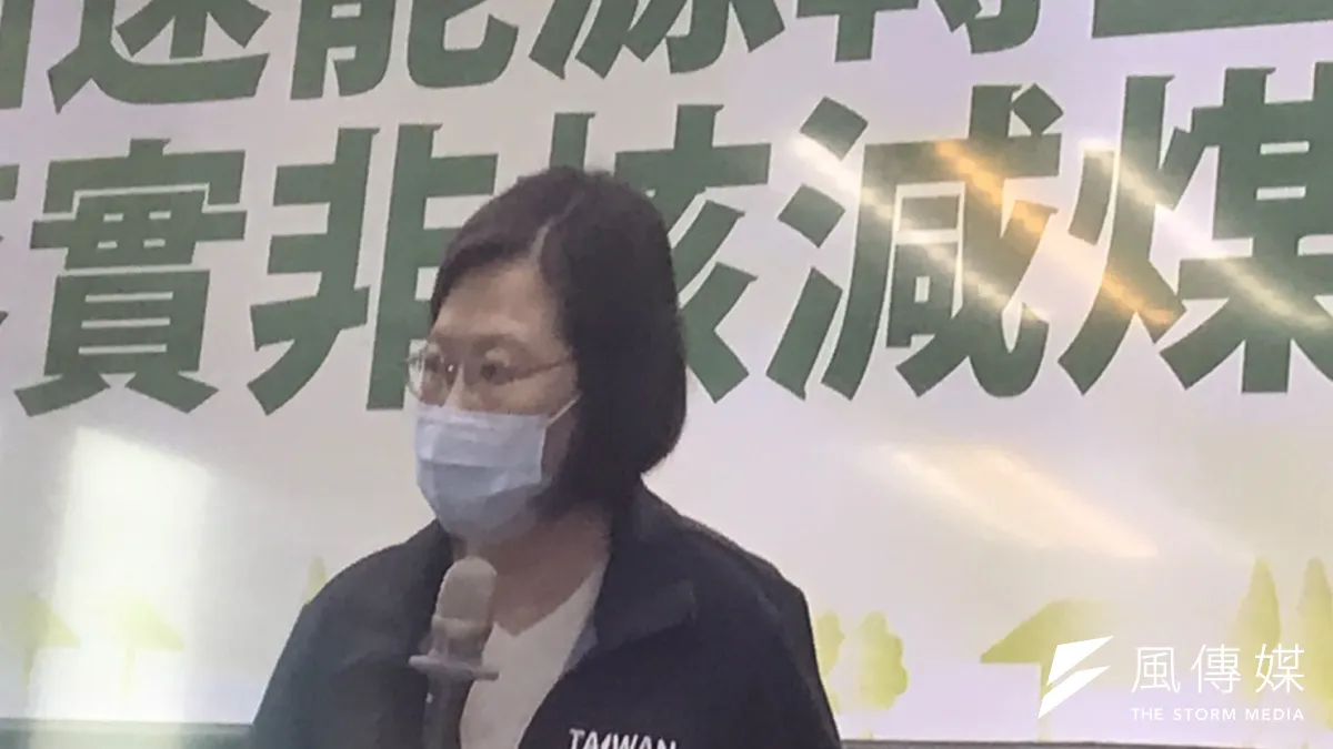 總統蔡英文出席3月10日民進黨中常會,宣示核四絕非選項。(黃信維攝)