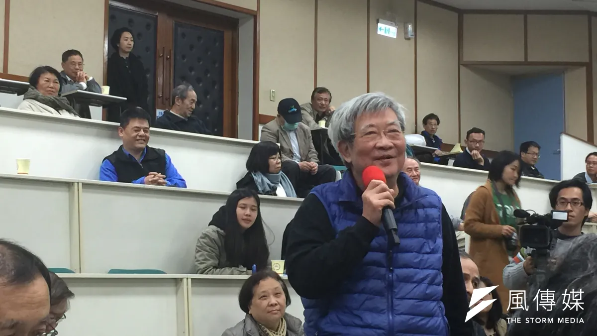 世新大學教授王曉波出席保釣運動者林孝信先生的追思會。(資料照,吳友友攝)