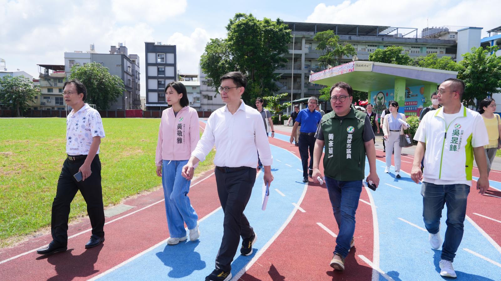 高雄體操人才有家了!賴瑞隆會勘明正國小 推1.5億城市級專業訓練館