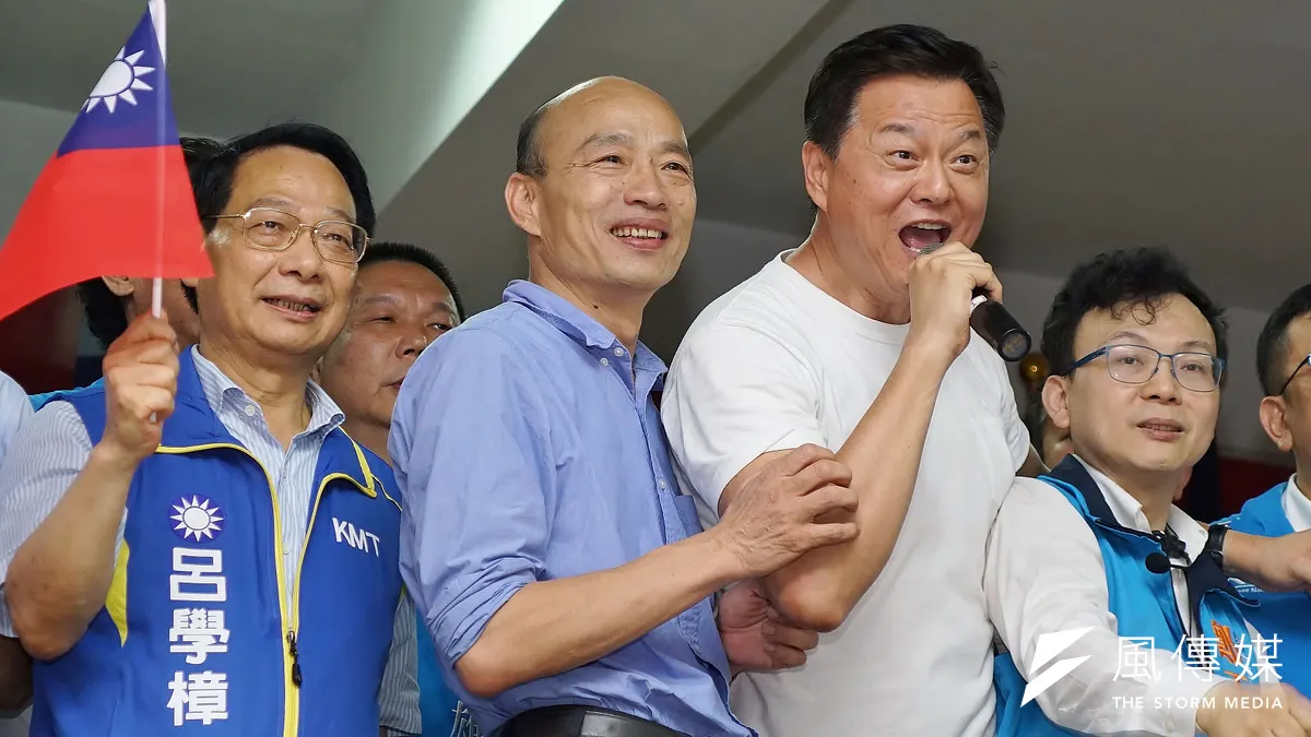 有媒體拱前台北縣長周錫瑋選國民黨主席(右二),國民黨台北市議員徐巧芯表示十分憂心,因為這樣反而會害了高雄市長韓國瑜(左二)。(資料照,盧逸峰攝)
