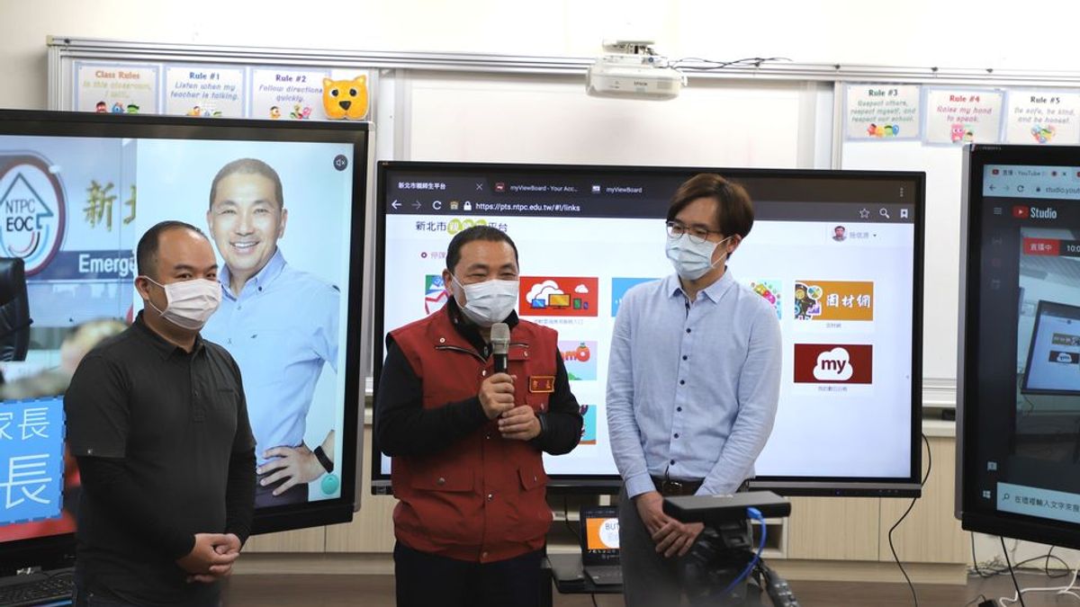 新北辦理教師線上教學研習「後疫情時代的數位創新教學」,因應疫情師生停課不停學的準備。(圖/新北市教育局提供) 新北辦理教師線上教學研習「後疫情時代的數位創新教學」,因應疫情師生停課不停學的準備。(圖/新北市教育局提供)