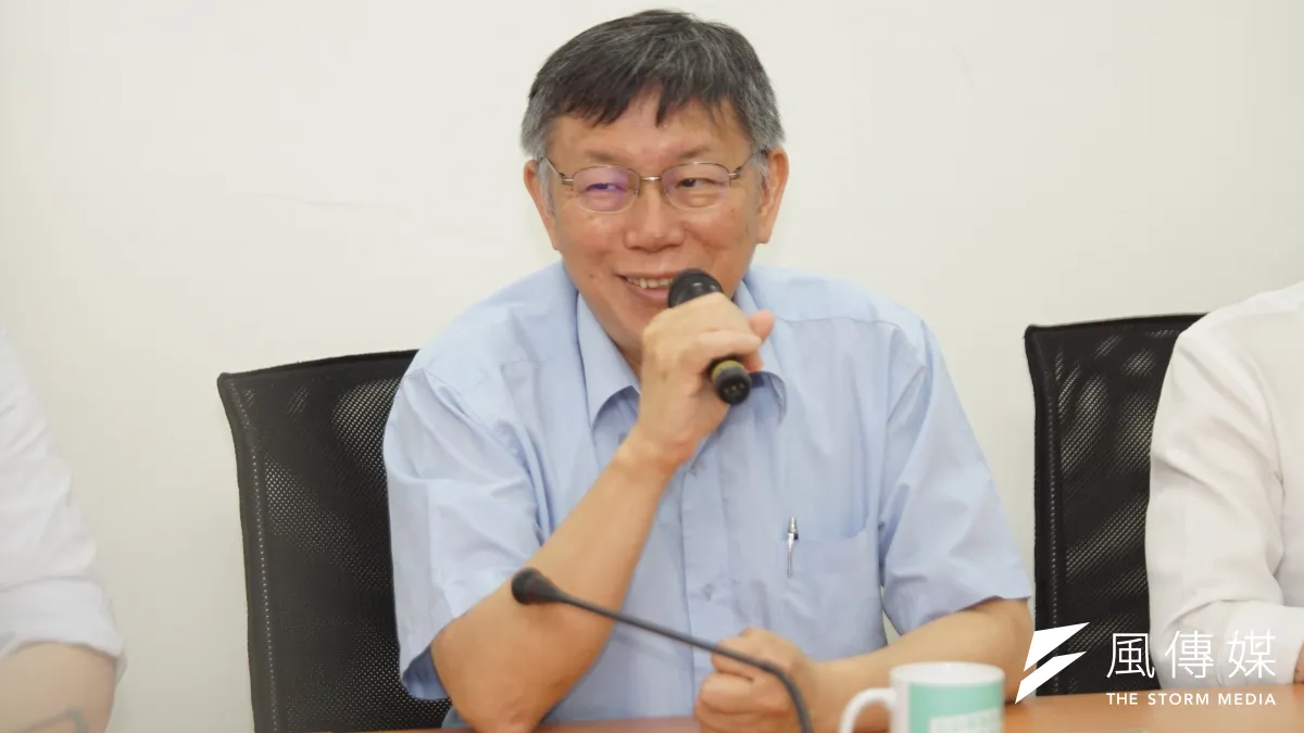 台北市長、民眾黨主席柯文哲接受專訪時,談及民眾黨與其他政黨的結盟可能,強調自己和民眾黨的最大特色,就是「多元開放」。(資料照,盧逸峰攝)