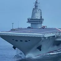 中国大陸の航空母艦福建艦。(写真/映像のスクリーンショット) 中国大陸の航空母艦福建艦。(写真/映像のスクリーンショット)