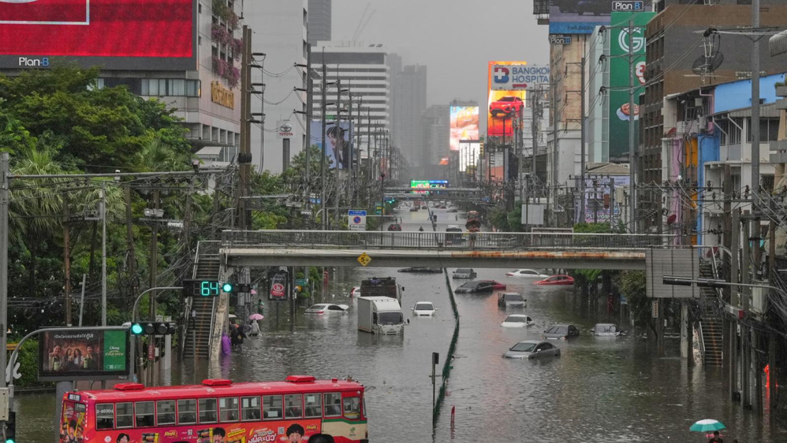 旅行前要注意!泰國曼谷豪雨釀水災,全市50區劃入災區警戒