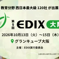西日本最大級の教育総合展「第9回 EDIX 大阪」が10月13日からグランキューブ大阪で開催され、約120社による最新の教育DXや生成AI、通信技術などのソリューションが集結する。(写真/RX Japan 展示会PR事務局提供) 西日本最大級の教育総合展「第9回 EDIX 大阪」が10月13日からグランキューブ大阪で開催され、約120社による最新の教育DXや生成AI、通信技術などのソリューションが集結する。(写真/RX Japan 展示会PR事務局提供)