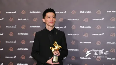 第56屆金馬獎頒獎典禮今日頒獎,徐漢強以《返校》獲得最佳新導演。(顏麟宇攝)