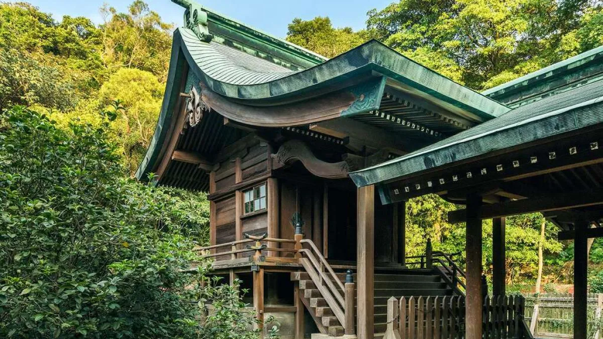 「桃園忠烈祠暨神社文化園區」迎來天照大神一事遭到抗議,目前神祇已被送回日本。(圖/翻攝自桃園觀光導覽網)