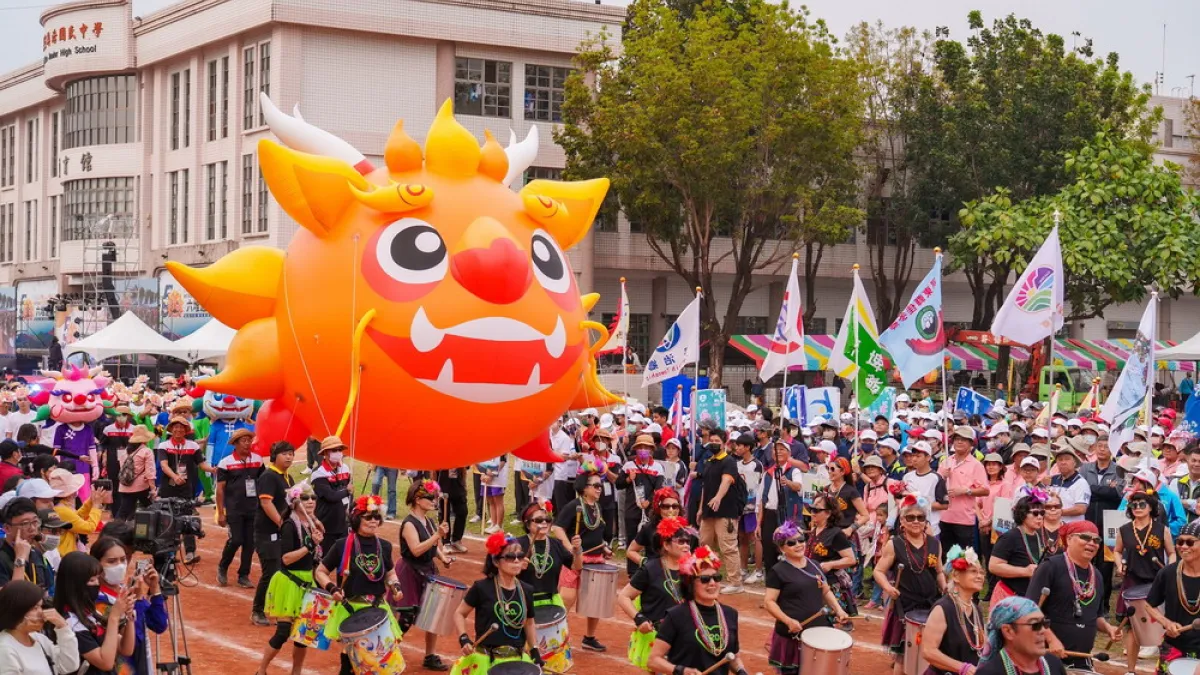 六堆運動會在屏東縣麟洛鄉麟洛國中盛大開幕。(圖/屏東縣政府傳播處)