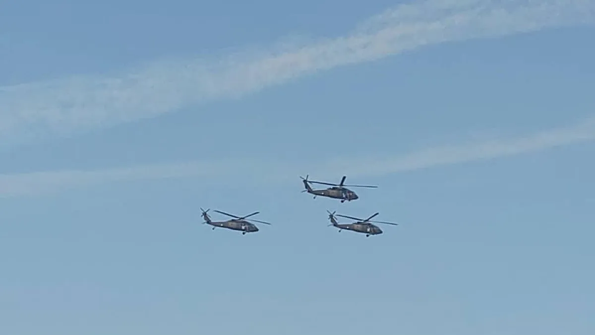 空軍14日於嘉義基地舉行救護隊UH-60M黑鷹直升機成軍暨S-70C-1型直升機除役典禮。(取自立委陳明文臉書)