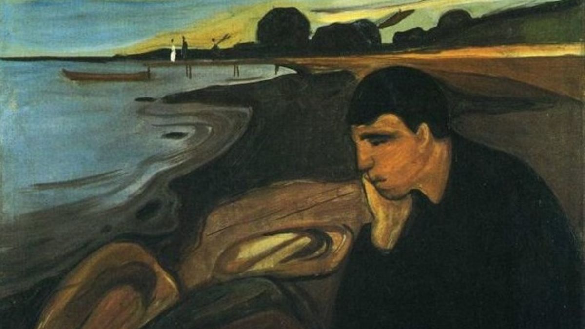 挪威畫家孟克的作品《憂鬱》(取自網路) 挪威畫家孟克的作品《憂鬱》(取自網路)