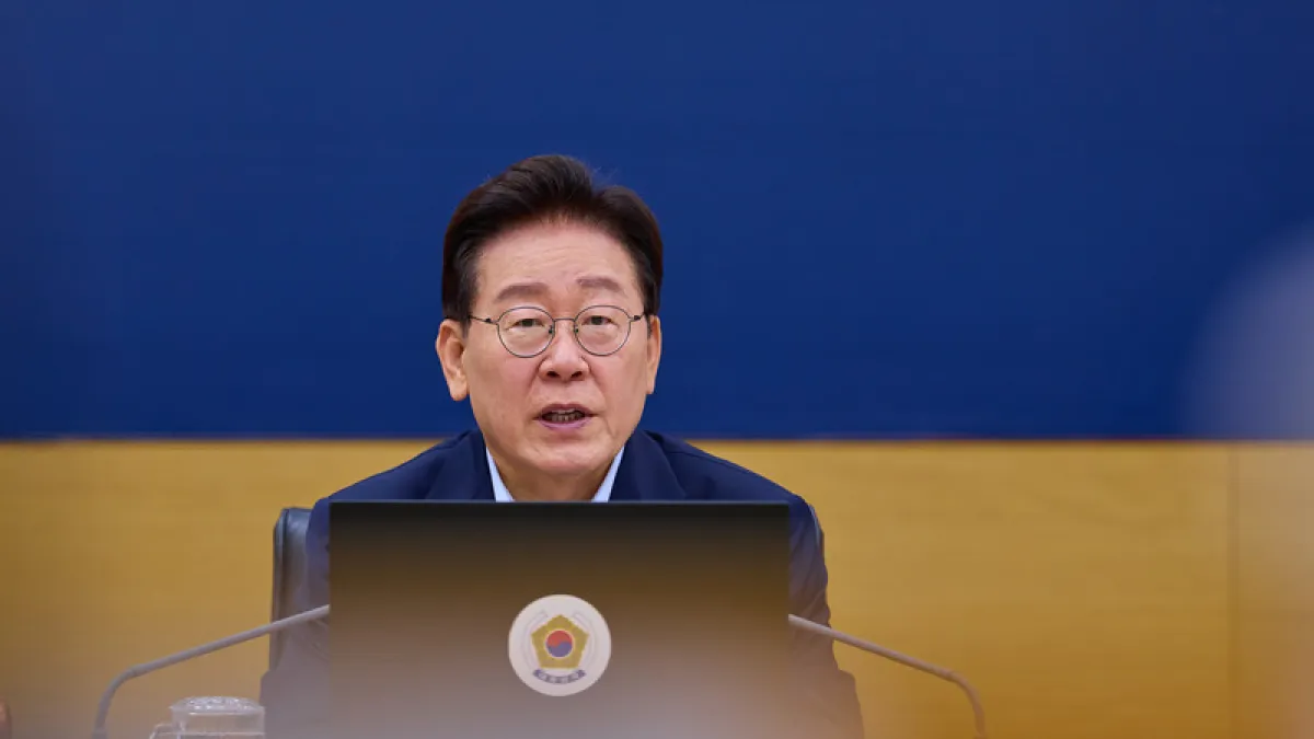 韓國總統李在明拒絕美國總統川普加入「伊朗戰爭」的提議。(資料照,青瓦台提供)