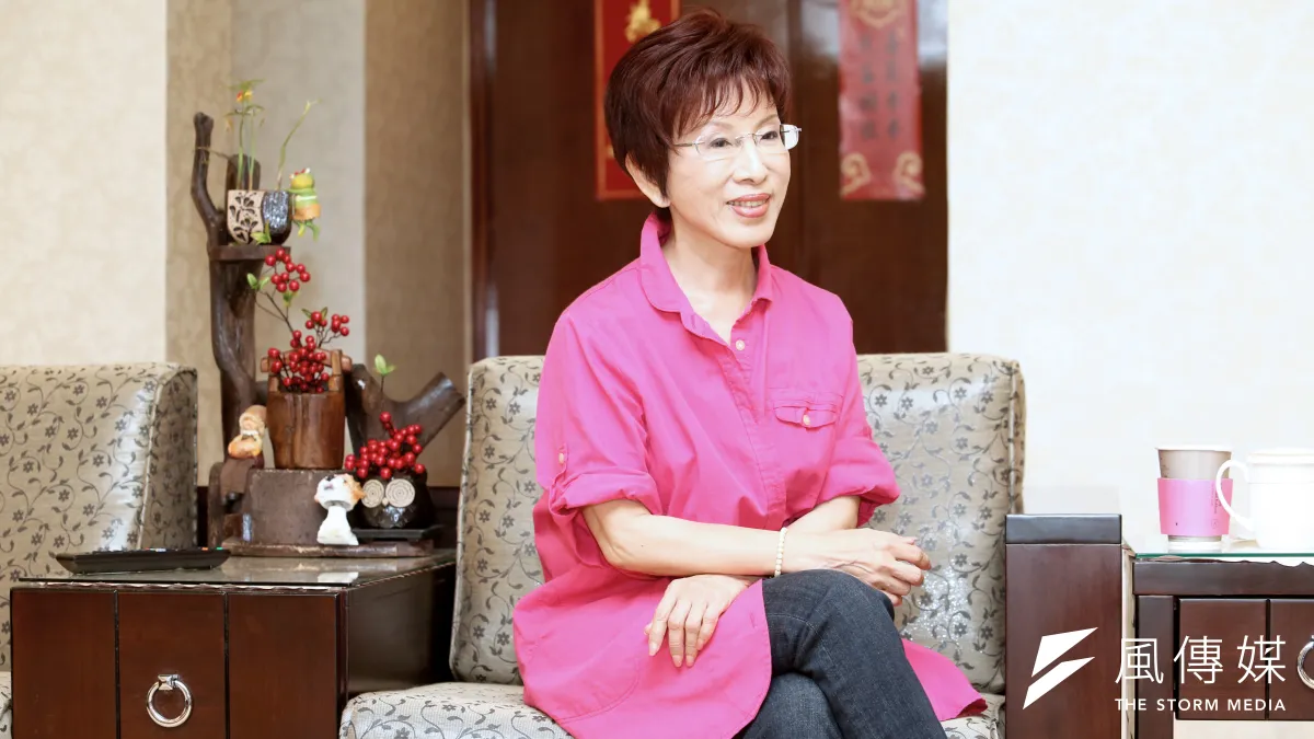 立法院副院長洪秀柱通過國民黨初選民調後,接受風傳媒專訪。(吳逸驊攝)