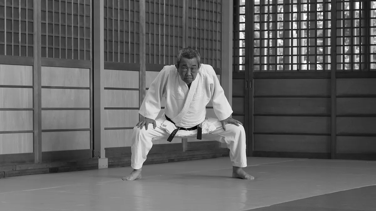 久琢磨と千葉紹隆の直伝を受けた重要な門弟、大東流合気柔術「講武館」館長川邉武史氏、葉志堅撮影