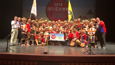 2018活力E起舞動母語歌舞劇競賽大學組,國立東華大學獲得本屆冠軍榮耀。(圖/中華民國原住民知識經濟發展協會提供)