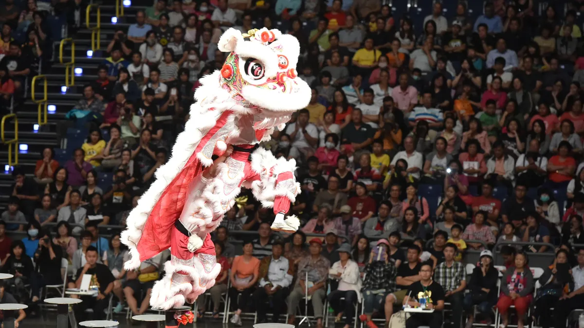 2017高雄水陸戲獅甲10月28、29日將在高雄市立國際游泳池、高雄巨蛋飛躍登場。(圖/高雄市歷史博物館提供)