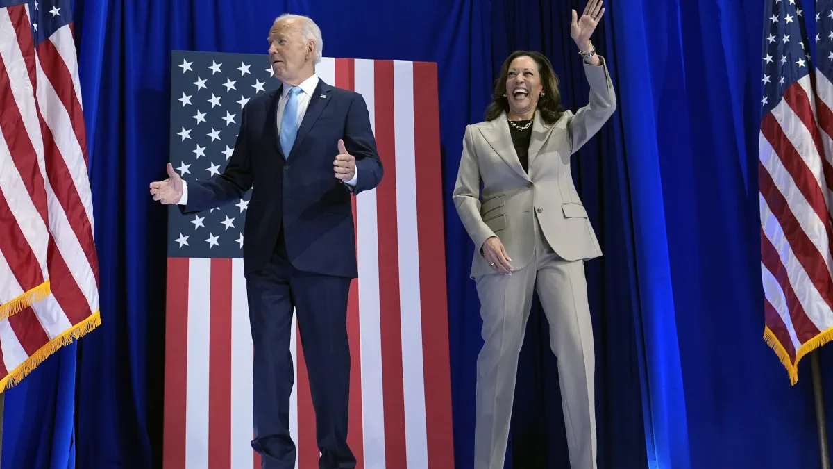 拜登宣布退選,並支持副總統賀錦麗出馬角逐2024美國總統大選。(資料照,美聯社)