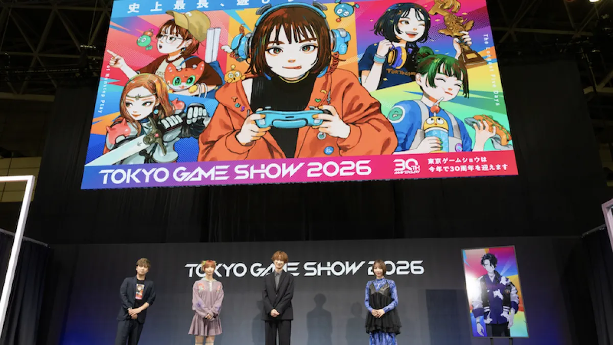 「東京ゲームショウ2026」は台風接近の影響で最終日のリアル開催が中止となったが、オンライン配信されたエンディングステージでは、オフィシャルサポーターの宮田俊哉氏らが来年への期待を語り、5日間の会期を締めくくった。(東京ゲームショウ2026 PR事務局提供)