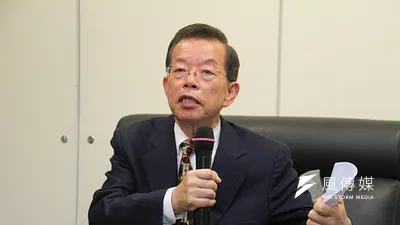 駐日大使謝長廷舉辦長工媒體茶敘。(王德為攝)
